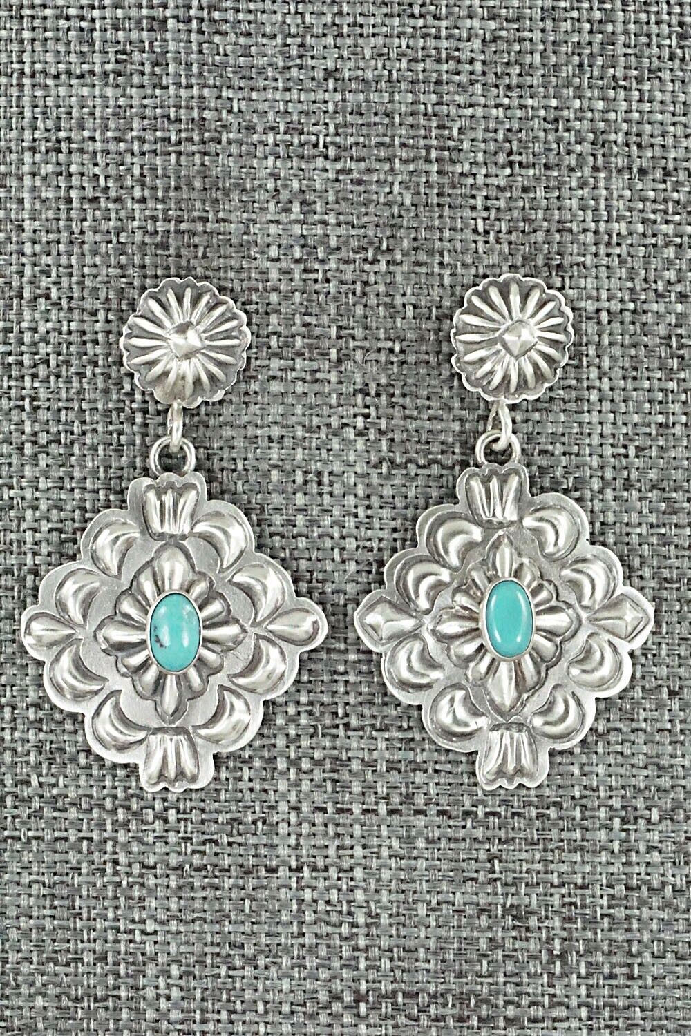 Turquoise & Sterling Silver Earrings - Terry Charlie