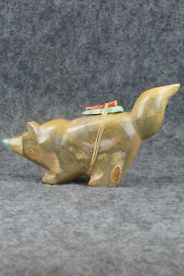 Wolf Zuni Fetish Carving - Enrike Leekya