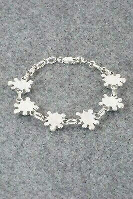 Turquoise & Sterling Silver Link Bracelet - Amielda Peynetsa