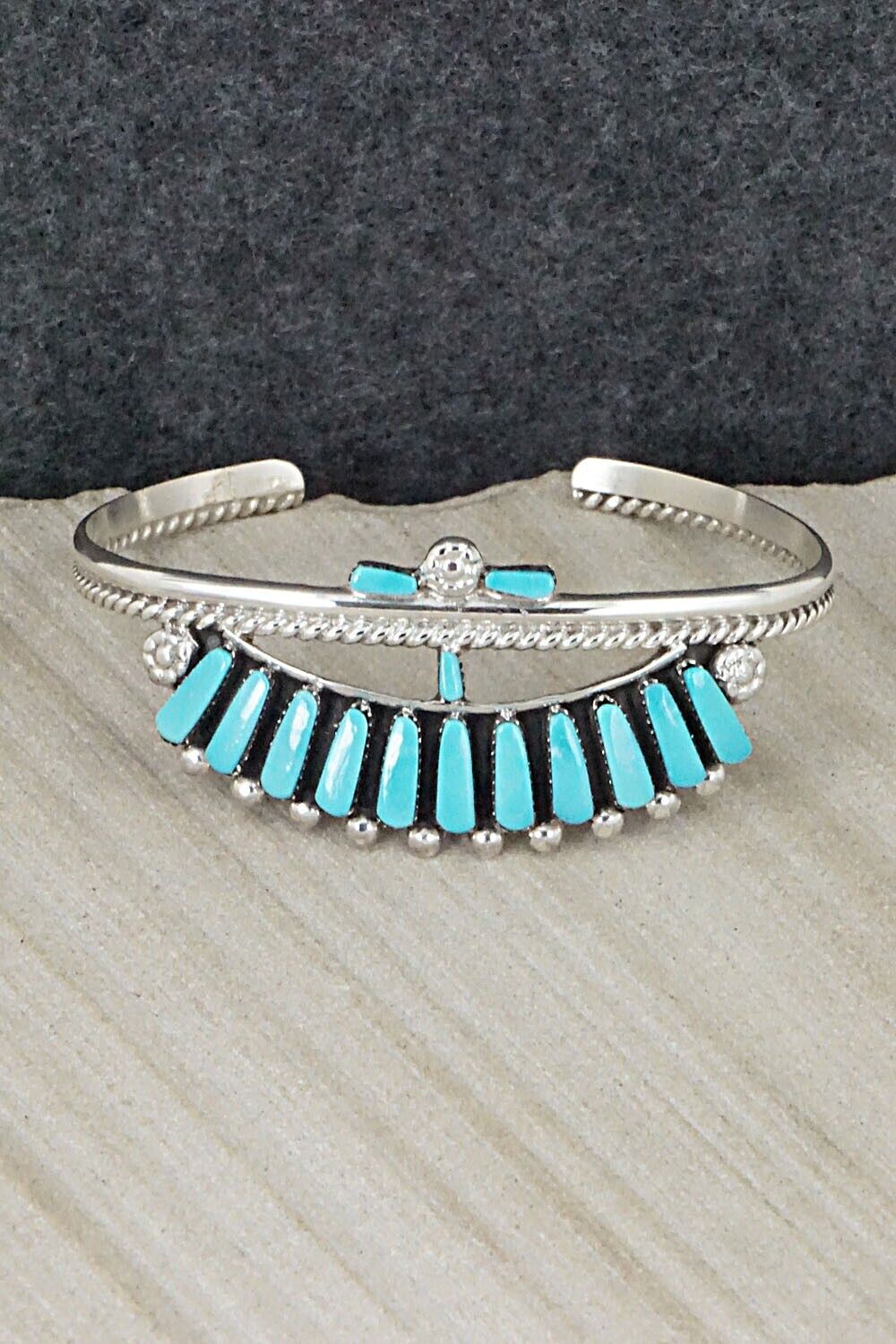 Turquoise & Sterling Silver Bracelet - Carlene Hattie