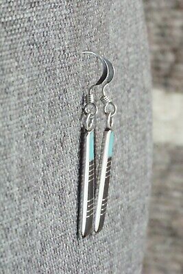 Onyx, Turquoise & Sterling Silver Earrings - Valentino Laate