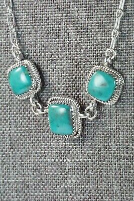 Navajo Turquoise & Sterling Silver Necklace and Earrings Set - Mark Barney