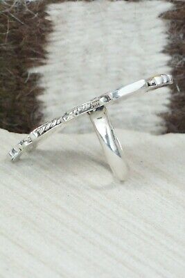 Turquoise, Spiny Oyster & Sterling Silver Ring - Marisa Selecion - Size 7.5