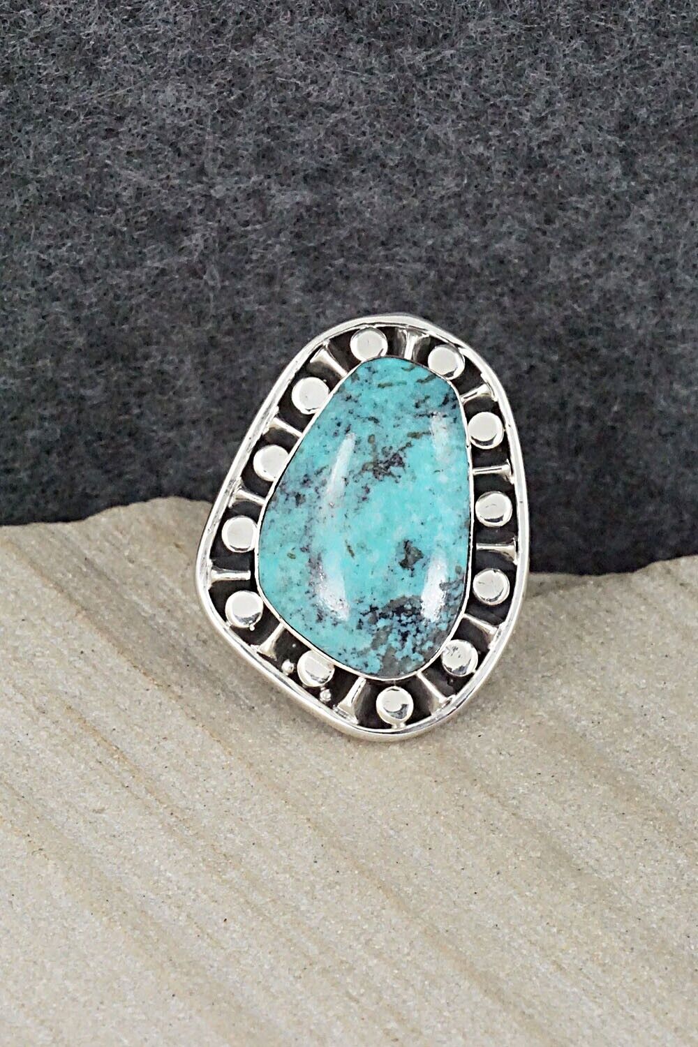 Turquoise & Sterling Silver Ring - Jimson Belin - Size 6.5