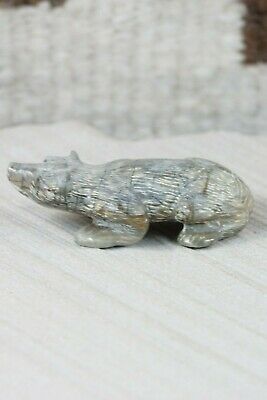 Badger Zuni Fetish Carving - Nelson Yatsattie - High Lonesome Trading