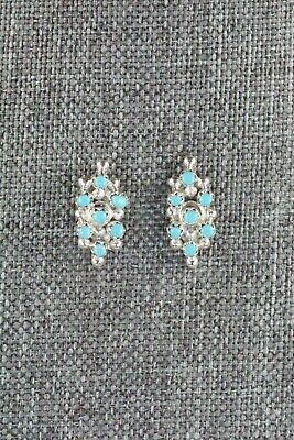 Turquoise & Sterling Silver Earrings - Chris Hannaweeke