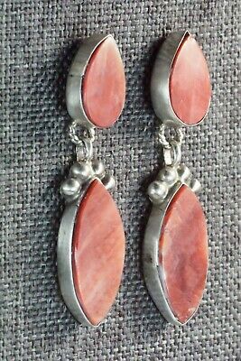 Spiny Oyster and Sterling Silver Earrings - Selina Warner