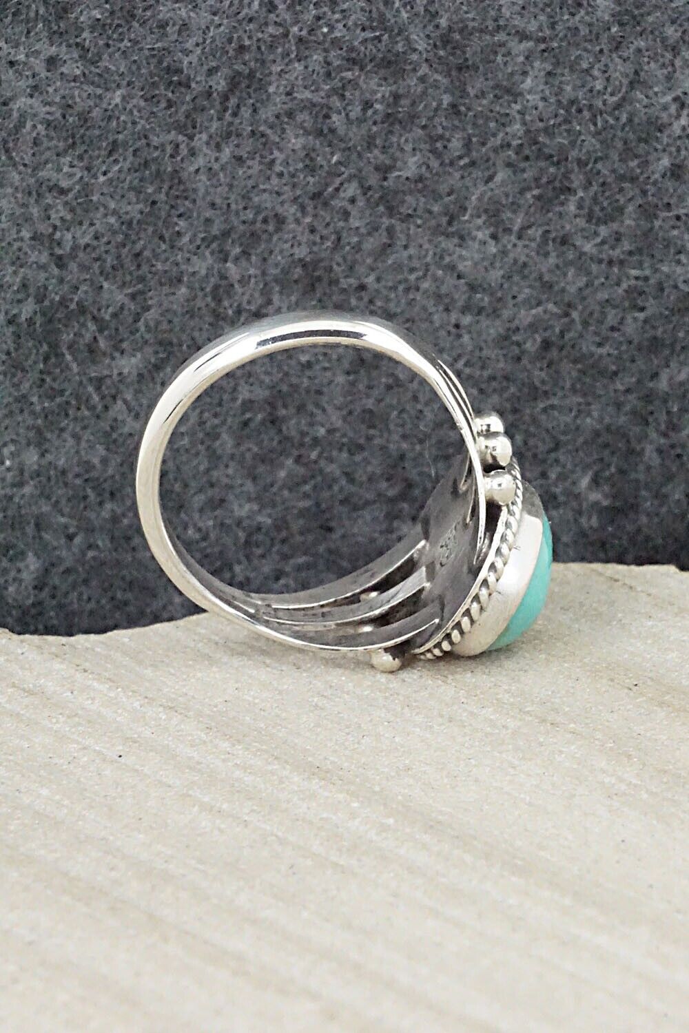 Turquoise & Sterling Silver Ring - Alice Rose Saunders - Size 9