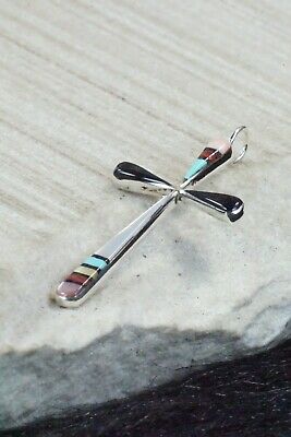 Multi Stone & Sterling Silver Pendant - Lynette Bowannie