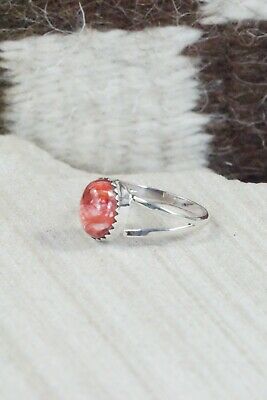 Spiny Oyster & Sterling Silver Ring - Robert Martinez - Size 7.25
