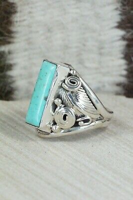 Turquoise & Sterling Silver Ring - Davey Morgan - Size 9