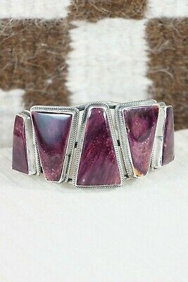 Navajo Spiny Oyster & Sterling Silver Bracelet - Raymond Delgarito - High Lonesome Trading