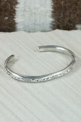 Navajo Sterling Silver Bracelet - Elaine Tahe