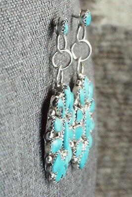 Turquoise & Sterling Silver Earrings - Justina Wilson
