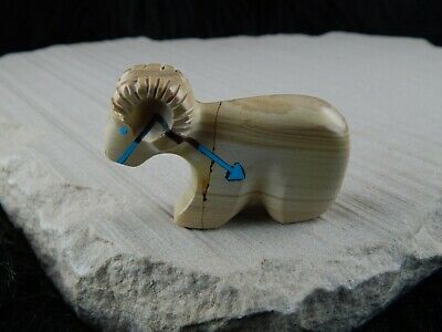 Ram Zuni Fetish Carving - Rodney Laiwakete - High Lonesome Trading