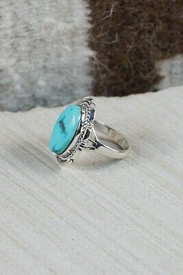 Navajo Turquoise & Sterling Silver Ring - Daniel Benally - Size 9