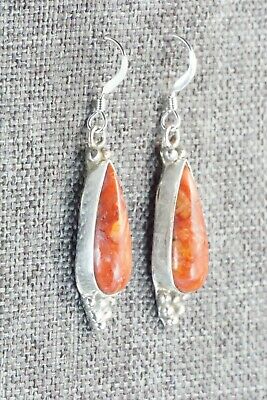 Spiny Oyster & Sterling Silver Earrings - Judy Largo