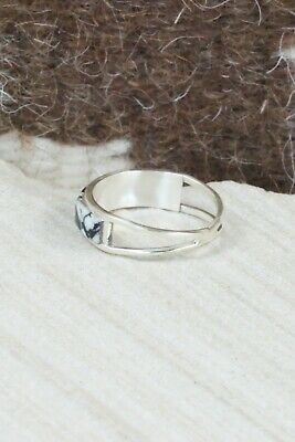White Buffalo & Sterling Silver Ring - Gloria Waseta - Size 6.5