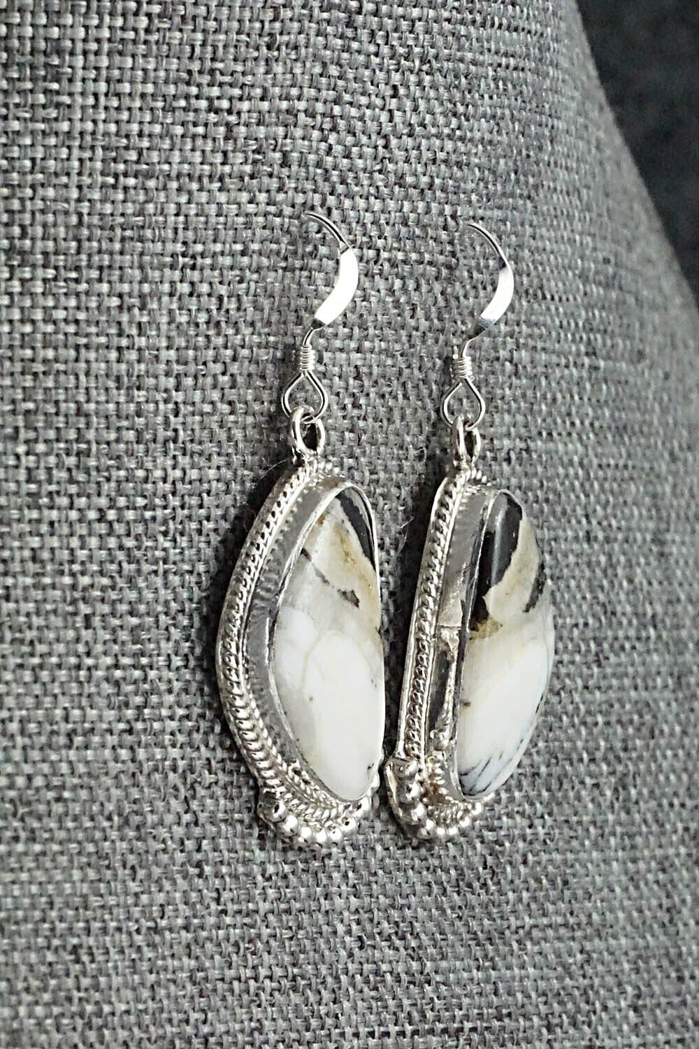 White Buffalo & Sterling Silver Earrings - Sharon McCarthy