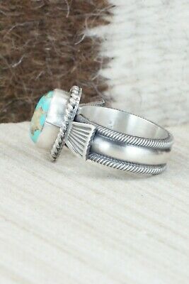 Turquoise and Sterling Silver Ring - Michael Calladitto - Size 6.75