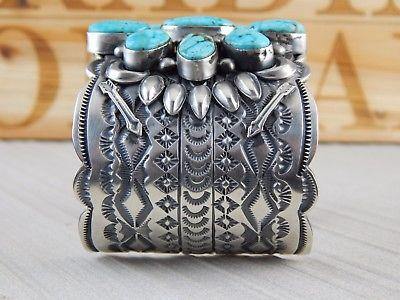 Navajo Sterling Silver & Turquoise Bracelet - Matilda Jon - High Lonesome Trading