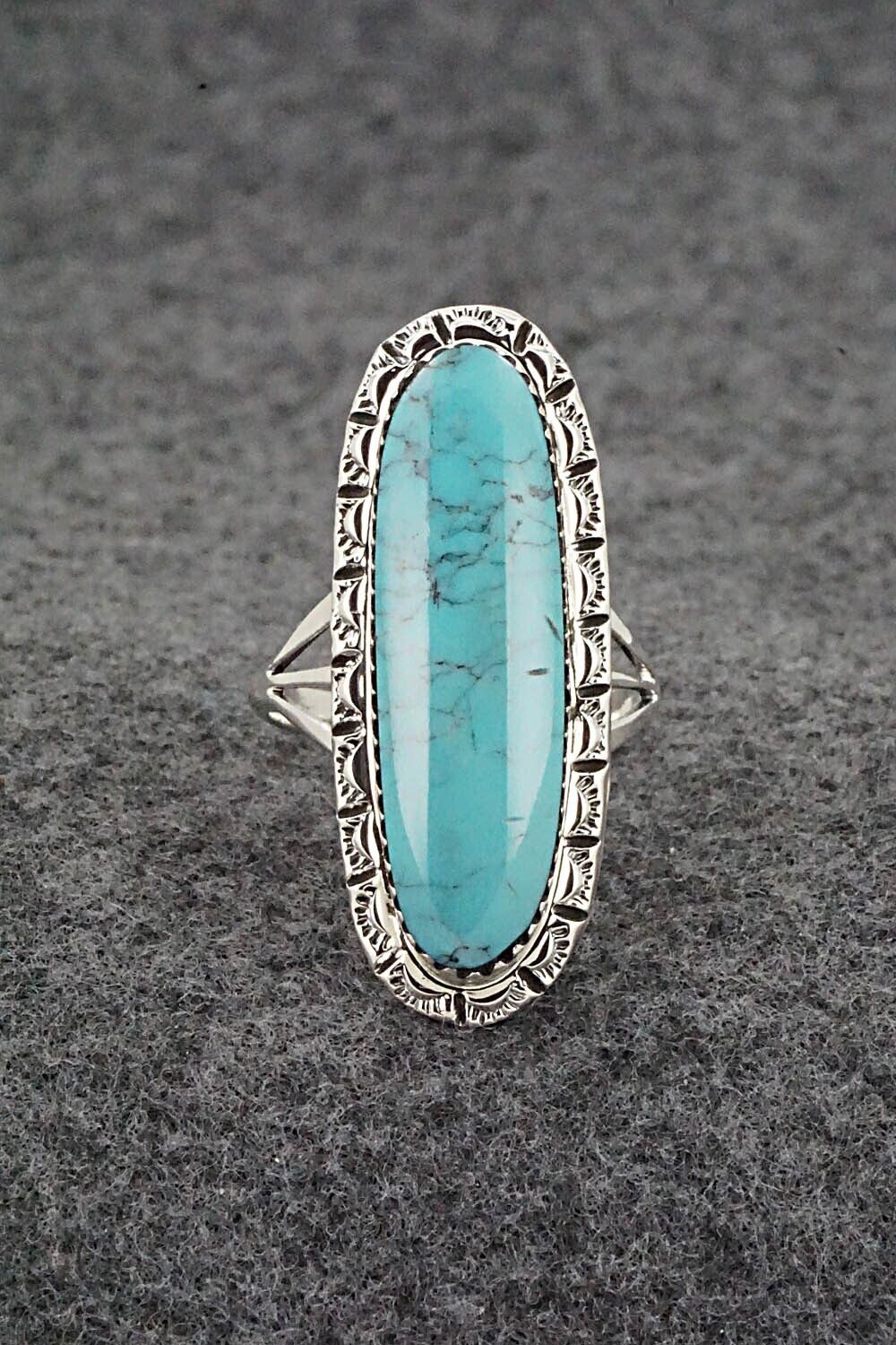 Turquoise & Sterling Silver Ring - Mike Smith - Size 9