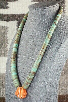 Turquoise & Spiny Oyster Necklace - Lupe Lovato