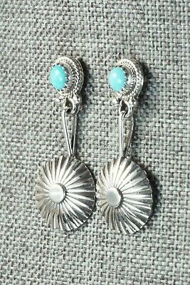 Turquoise & Sterling Silver Earrings - Adelarae Yazzie