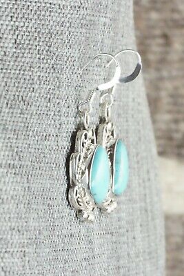 Turquoise & Sterling Silver Earrings - Verley Betone