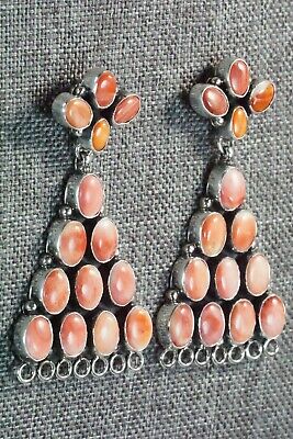 Spiny Oyster and Sterling Silver Earrings - Renelle Perry