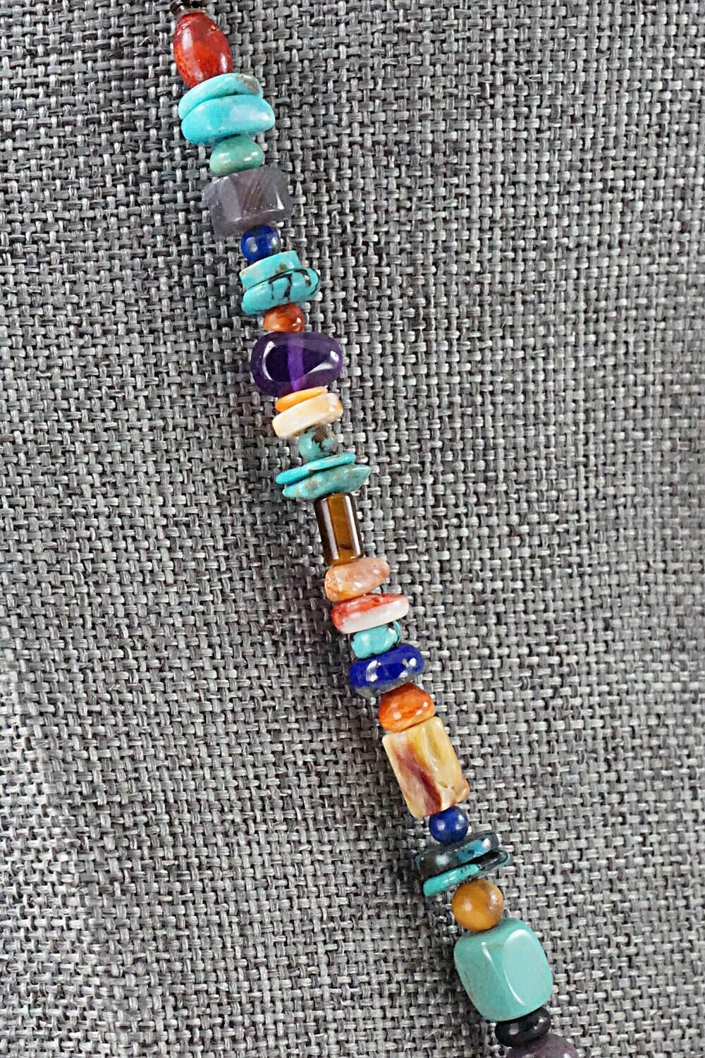 Multi Stone and Sterling Silver Necklace - Helen Tsosie
