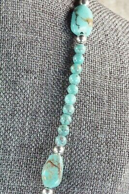 Turquoise & Sterling Silver Necklace - Navajo