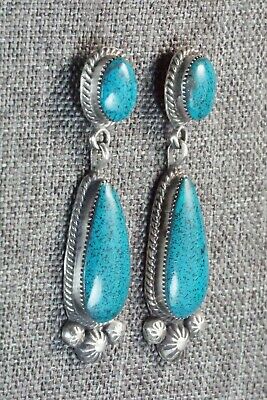 Turquoise & Sterling Silver Earrings - Sarah Yazzie