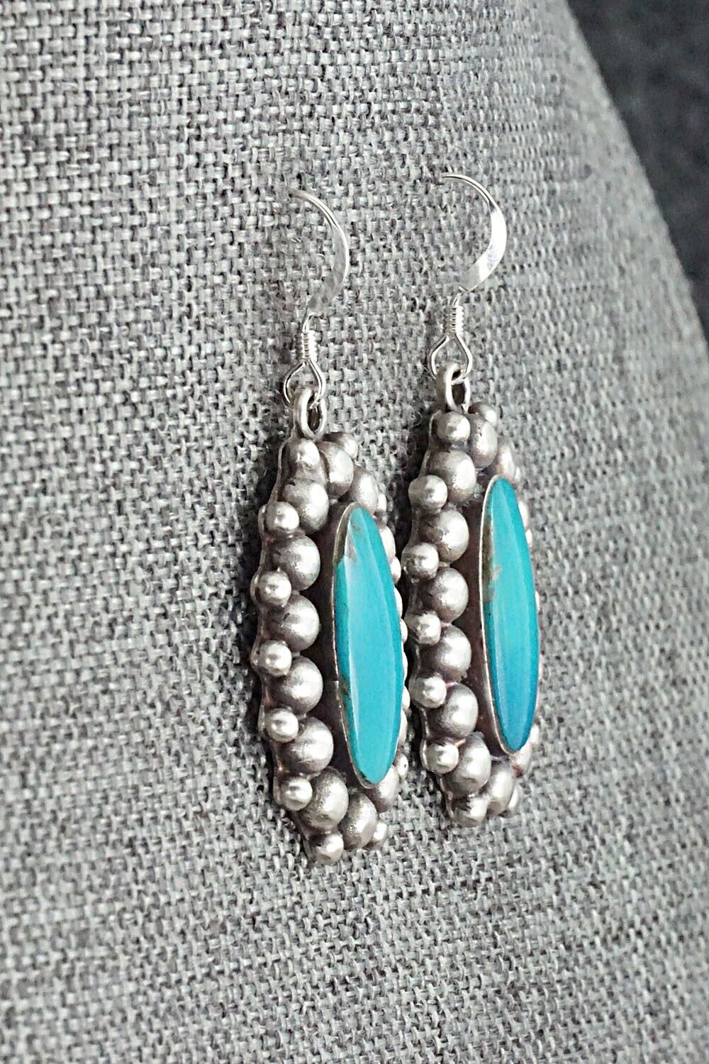 Turquoise & Sterling Silver Earrings - Freida Martinez