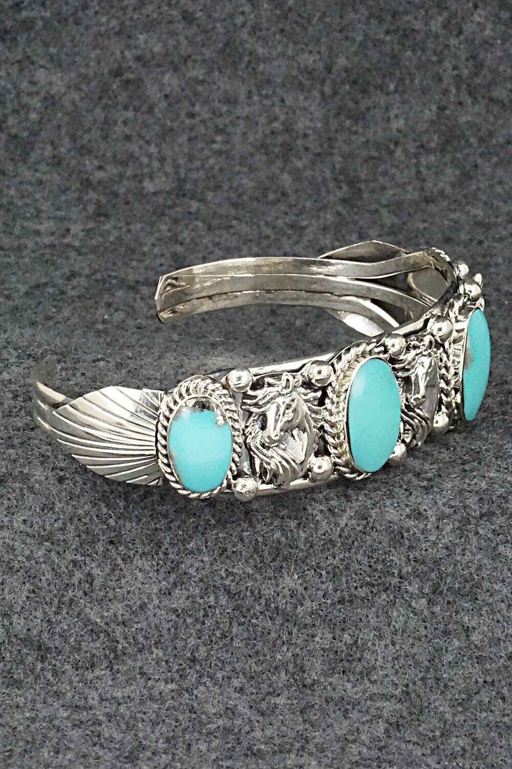 Turquoise & Sterling Silver Bracelet - Bobby Platero