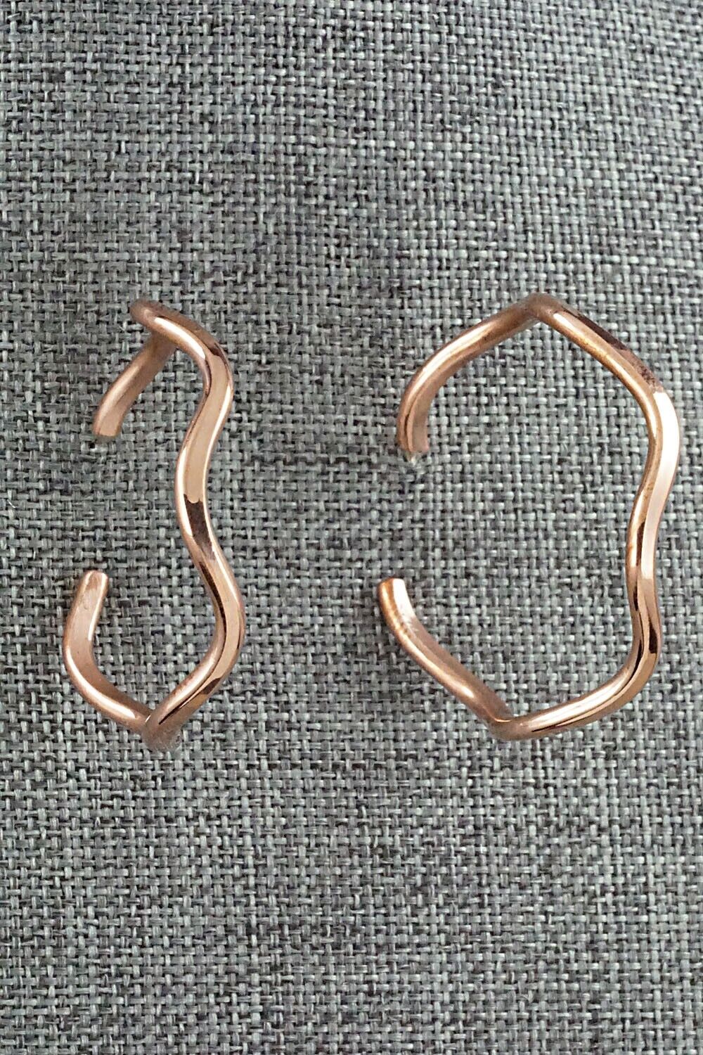 Copper Hoop Earrings - Elaine Tahe