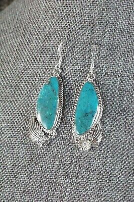 Navajo Turquoise and Sterling Silver Earrings - Sadie Jim
