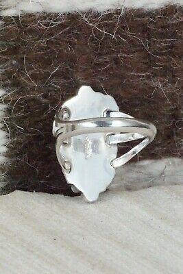 Turquoise and Sterling Silver Ring - Andrew Vandever - Size 8.5 - High Lonesome Trading