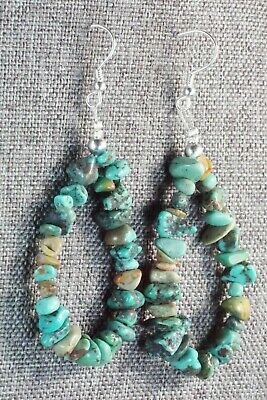 Turquoise & Sterling Silver Earrings - Navajo
