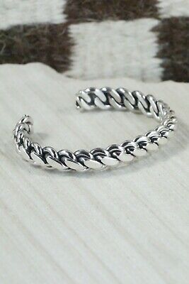 Navajo Sterling Silver Bracelet - Elaine Tahe