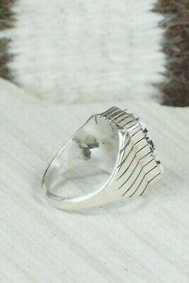 Inlay White Buffalo & Sterling Silver Ring - Ray Jack - Size 9.5 - High Lonesome Trading
