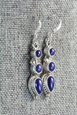 Lapis & Sterling Silver Earrings - Gary Shorty