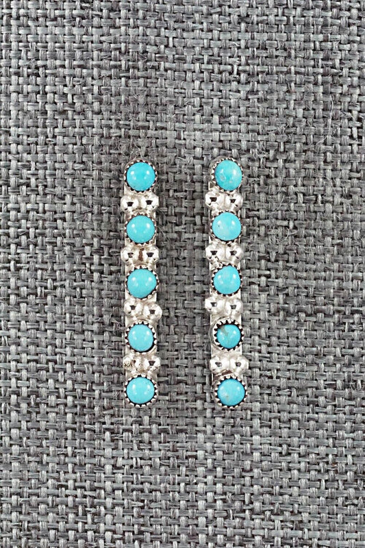 Turquoise & Sterling Silver Earrings - Kenneth Hughte