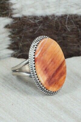 Spiny Oyster and Sterling Silver Ring - Selina Warner - Size 8.75