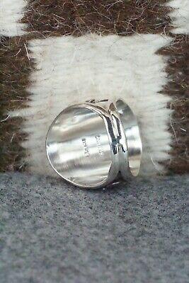 White Buffalo & Sterling Silver Ring - Leonard Spencer - Size 9.5 - High Lonesome Trading