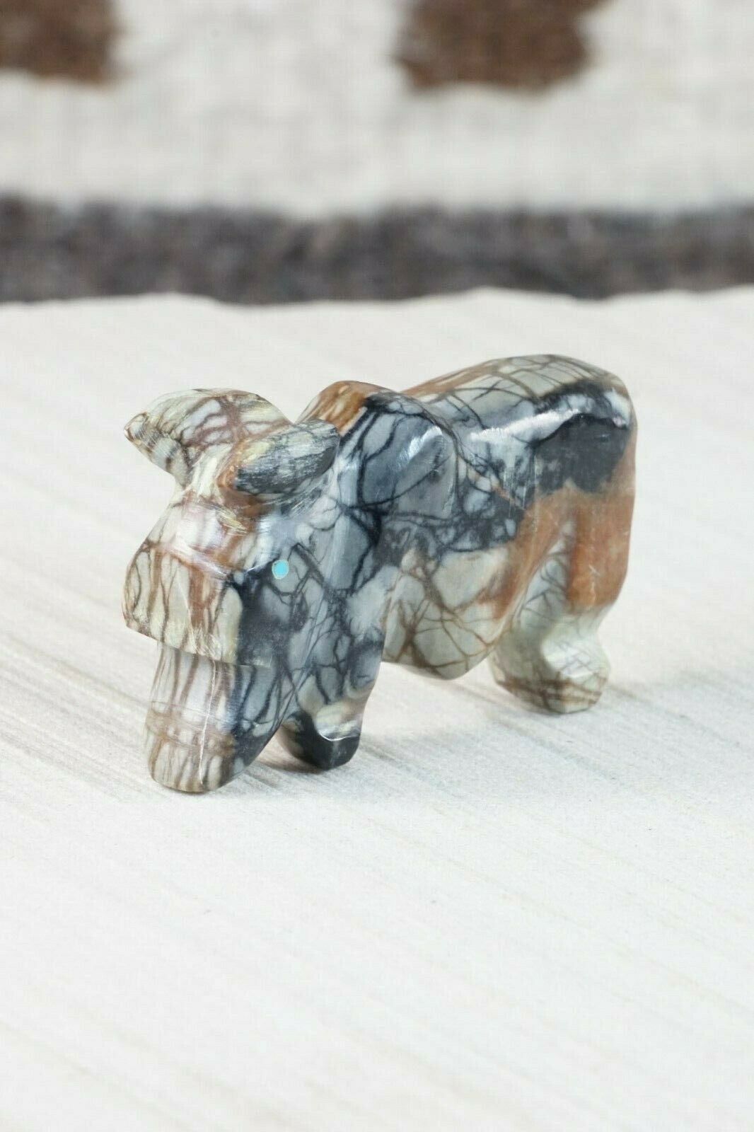Buffalo Zuni Fetish Carving - Kelly Lementino - High Lonesome Trading