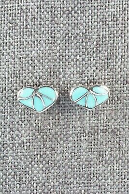Turquoise & Sterling Silver Earrings - Thurza Leekya