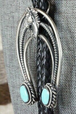 Turquoise & Sterling Silver Bolo Tie - Raymond Delgarito