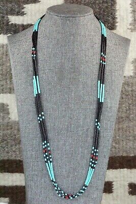 Turquoise, Coral and Shell Necklace - Esquipula Tenorio