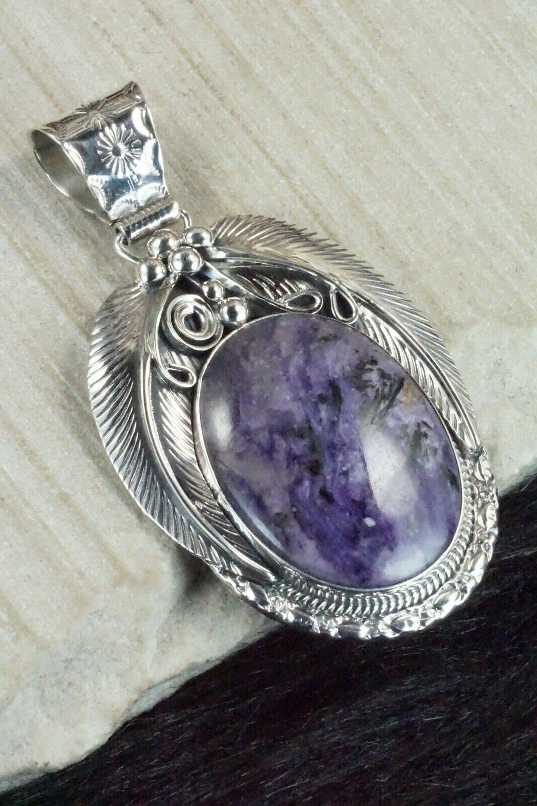 Charoite & Sterling Silver Pendant - Davey Morgan
